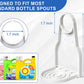 Laundry Detergent Dispenser Cup Holder with Upgraded Nozzle, Drip Tray & Easy Switch, No Mess Liquid Organizer for Laundry Room