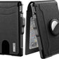 ✨AirTag Wallet for Men - with Pop Up Aluminum Case Money Clip Slim Leather Slots Credit Card Holder RFID Blocking Bifold Minimalist Wallet