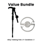 🎯🏔️ Trekking pole 3in1 – length adjustable, shock-absorbing, Alu 6160 💪🦯 Compact & ergonomic – for ascent & descent, joint protection & backpacking.