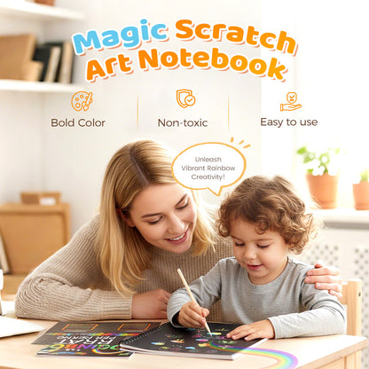 BUY 2 GET 1 FREE🎨Creative Rainbow Scratch Art Notebook