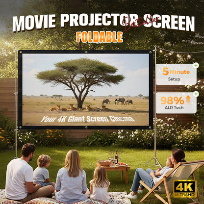 🥳World Cup Mode ON⚽️50% OFF!💞37K+ SOLD!✨ High Definition Projection Screen - 120-inch Diagonal with Matte White Surface for Crystal Clear Home Cinema Experience 🎬🌟