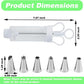 🧁🍪Stainless Steel Cake Decorating Gun Kit – Complete Frosting Piping Set with 18 Tips & Nozzles – Decorate Inside & Out🎂