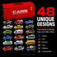 🎁48 Mini Pull-Back Cars with Built-In Garage Set