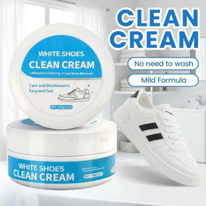 ⏳Buy 2 Get 1 Free🧼No-Wash Shoe & Leather Cleaner Cream - Stain Remover with Sponge