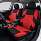 Car Seat Covers for 5 Seats Universal, Fabric Breathable Car Front & Rear Seat Protectors, Airbag Compatible, Full Protection, Fits Most Cars Trucks Vans SUVs, Red Gray Black Blue Seat Covers, Car Decor Gift, Truck Accessories, Car Interior Accessories