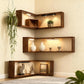 Floating cube rack 3-piece set, display rack wall-mounted