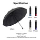 12-Rib Large Foldable Windproof Umbrella