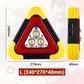 2-in-1 sun-driven emergency triangle warning light at the roadside