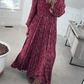 💃Women’s Floral Rayon Smocked-Waist Lined Maxi Dress