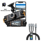 🚗4-Channel HD Dashcam with Front Interior Rear Recording🎥
