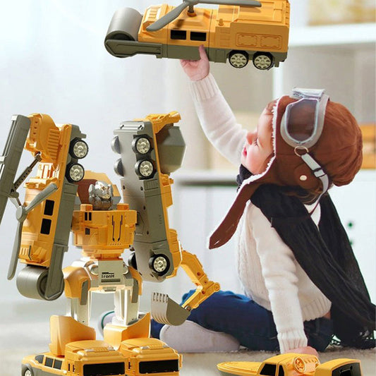 🔥🎁Magnetic Transform Engineering Car Assembled Toys