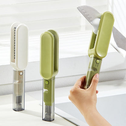 💖Limited Sale 50% OFF💖Multi-Function Cleaning Brush with Built-in Sharpener for Knives