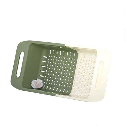 Multi-Purpose Double-Layer Retractable Drain Basket