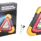 2-in-1 sun-driven emergency triangle warning light at the roadside