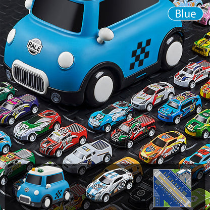 30pcs Simulation Alloy Car Toys Set with Maps