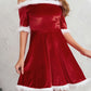 Christmas Plush Strapless Slim Dress