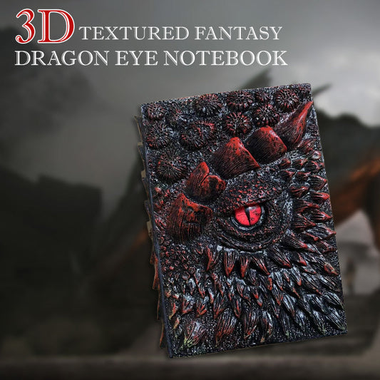 3D Textured Fantasy Dragon Eye Notebook