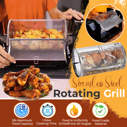 🔥 Buy 1 Get 1 Free 💖 Stainless Steel Rotary Grill