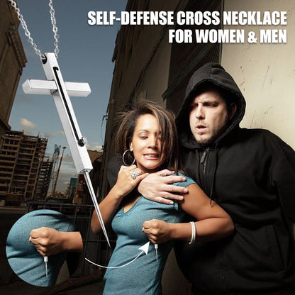 Self-Defense Cross Necklace for Women & Men