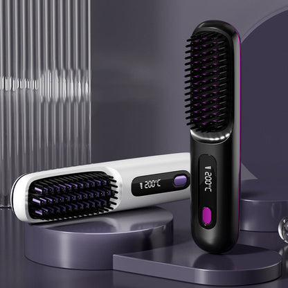 🔥Summer Hot Sale 40% Off🔥Wireless Ceramic Heating Hair Straightening Comb