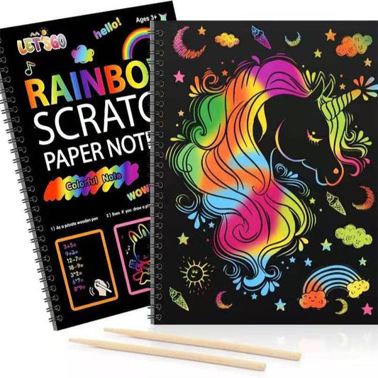 BUY 2 GET 1 FREE🎨Creative Rainbow Scratch Art Notebook