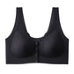 Women's Comfortable Lace Bra with Front Button Closure & Removable Bra Pads