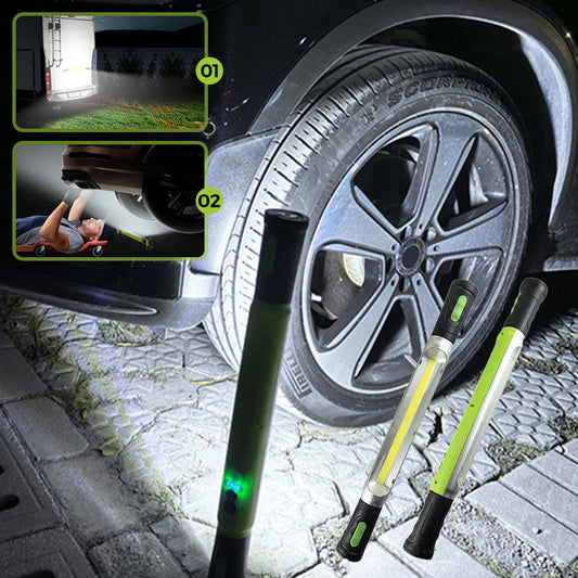 🔥【FathersDayGift】BougeRV Under Hood Work Light Bar, 3000LM LED Magnetic Light Bar with Hooks, 5200mAh Cordless Rechargeable Hood Light, Single Pack, Ideal for Mechanic, Car Repair & Garage