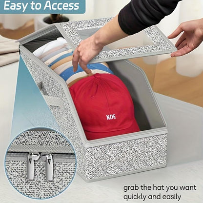 🧢 50% OFF NOW! 🎉 Stackable Baseball Cap Boxes – Space-Saving, Dustproof & Clear View 📦📦