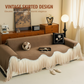 Vintage Style Skirted Sofa Cover