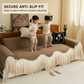 Vintage Style Skirted Sofa Cover