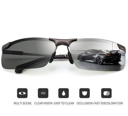 2026 Photochromic sunglasses with anti-glare polarised lenses (50% discount)