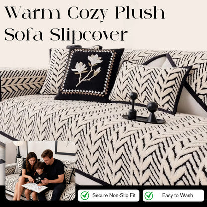 Warm Cozy Plush Sofa Slipcover