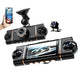 🚗4-Channel HD Dashcam with Front Interior Rear Recording🎥