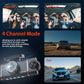 🚗4-Channel HD Dashcam with Front Interior Rear Recording🎥