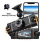 🚗4-Channel HD Dashcam with Front Interior Rear Recording🎥