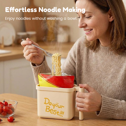 Heat-Resistant Noodle Bag Bowl with Fork