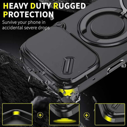 Magnetic Phone Case with Ring Stand For iPhone.airbag military protection