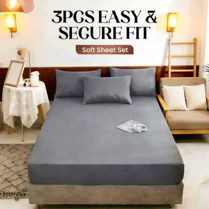 3PCS Easy & Secure Fit Soft Sheet Set