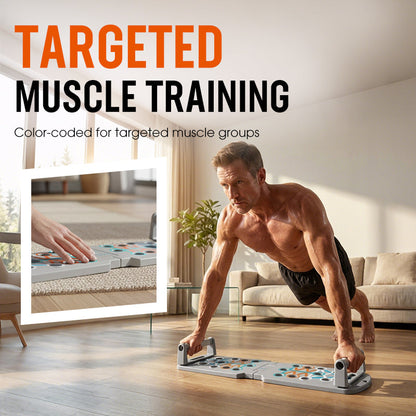 Foldable Push-up Board with Color-Coded Guide