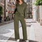 💖2-piece set with long-sleeved top with round neckline ＆ pants