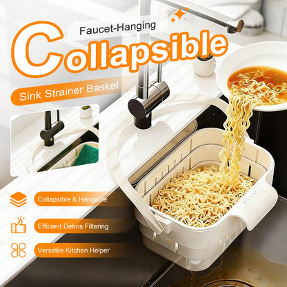 📢📢50% OFF !!!⏰Collapsible Faucet-Hanging Sink Strainer Basket