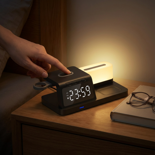 🥳2026 HOT SALE🥳💞50K+ SOLD! 7-in-1 Fast-Charging Wireless Charging Station With Clock