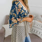 ⏳Time-Limited Special⏰Women's Floral Kimono Ruffle Sleeve Tie Cardigans Flowy Boho Loose Cover Ups