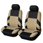 Car Seat Covers for 5 Seats Universal, Fabric Breathable Car Front & Rear Seat Protectors, Airbag Compatible, Full Protection, Fits Most Cars Trucks Vans SUVs, Red Gray Black Blue Seat Covers, Car Decor Gift, Truck Accessories, Car Interior Accessories