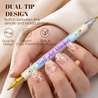 🔥48% off⏰Nail art pen set with two tips
