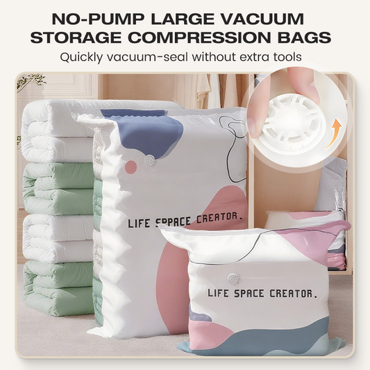 [🔥Air-Free🔥] Household 3D Compression Storage Bag, Dual-Use Vacuum Compression Storage Bag for Seasonal Clothes and Quilts