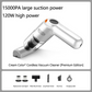 10000Pa Cordless Handheld Vacuum – Washable Filter & Multi-Nozzle Kit