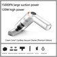 10000Pa Cordless Handheld Vacuum – Washable Filter & Multi-Nozzle Kit