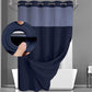 ✨ Waffle Pattern Shower Curtain – Double Waterproof, Snap Buttons, Clear Top Window 🛁