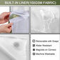 ✨ Waffle Pattern Shower Curtain – Double Waterproof, Snap Buttons, Clear Top Window 🛁